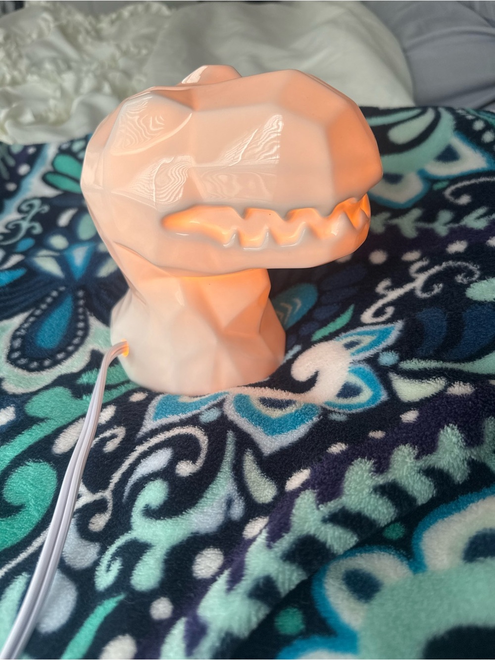 Target White Ceramic Dinosaur t rex light - Geometric T-Rex Accent